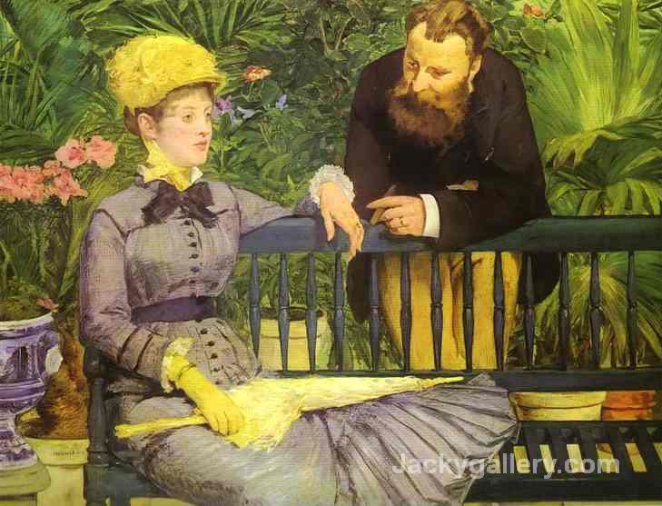 The conservatory by Edouard Manet paintings reproduction